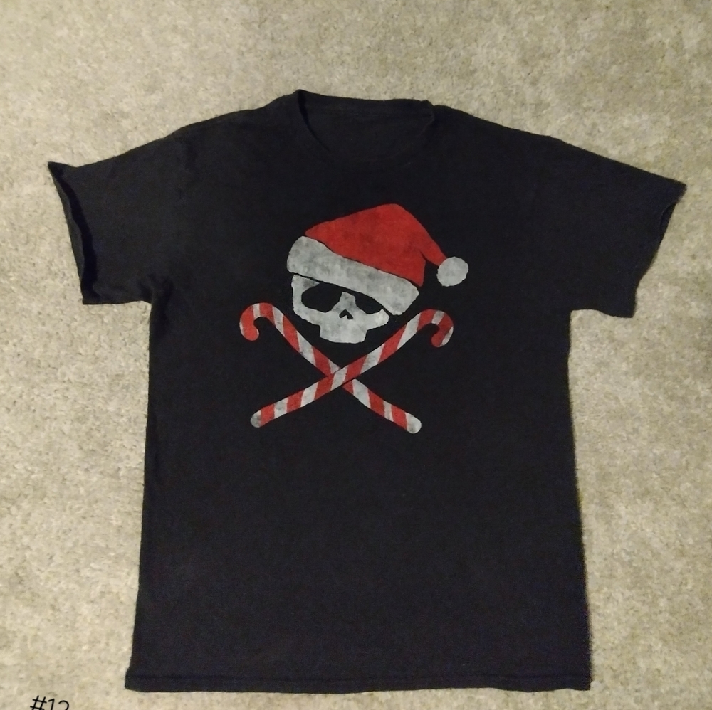 Christmas Skull and Candy Cane Shirt